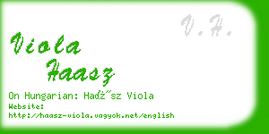viola haasz business card